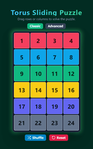 Thumbnail preview of the Tile Sliding Puzzle game, showing solved state.